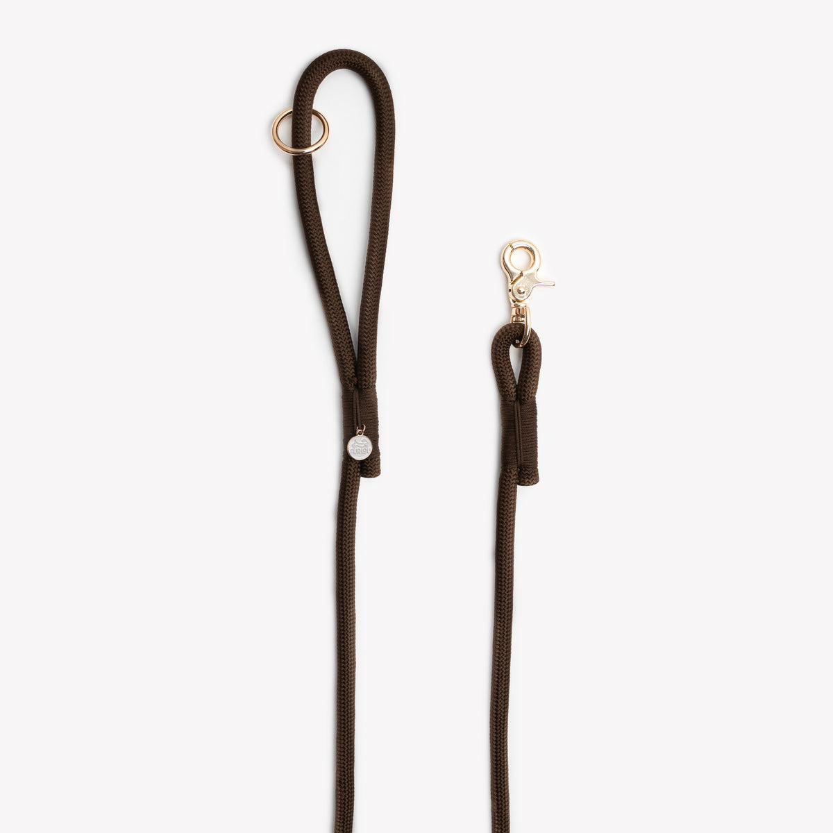 Brown FURLOU Braided Rope Leash product view