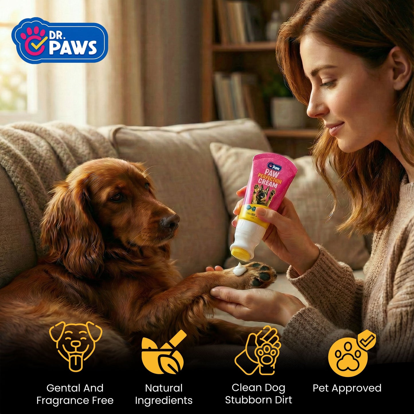 "Paw Perfection Cream" – Dog Paw Protector & Healing Balm w/ Soft Tip Applicator