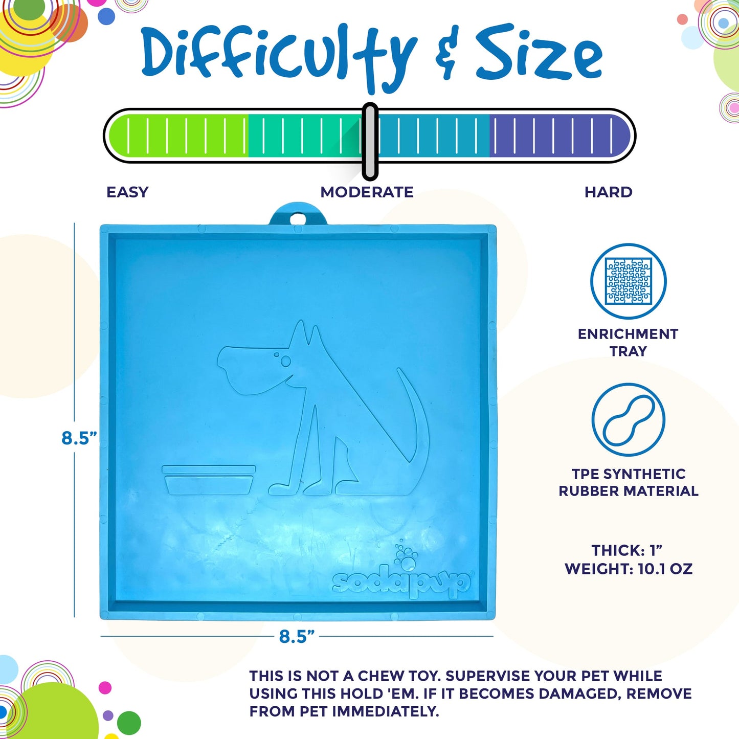 SodaPup Hold 'Em suction cup holder difficulty and size guide