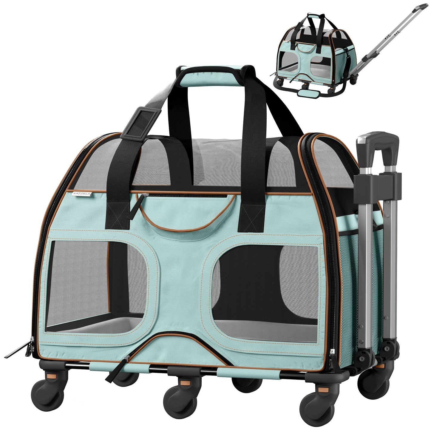 Luxury Rider Rolling Pet Carrier