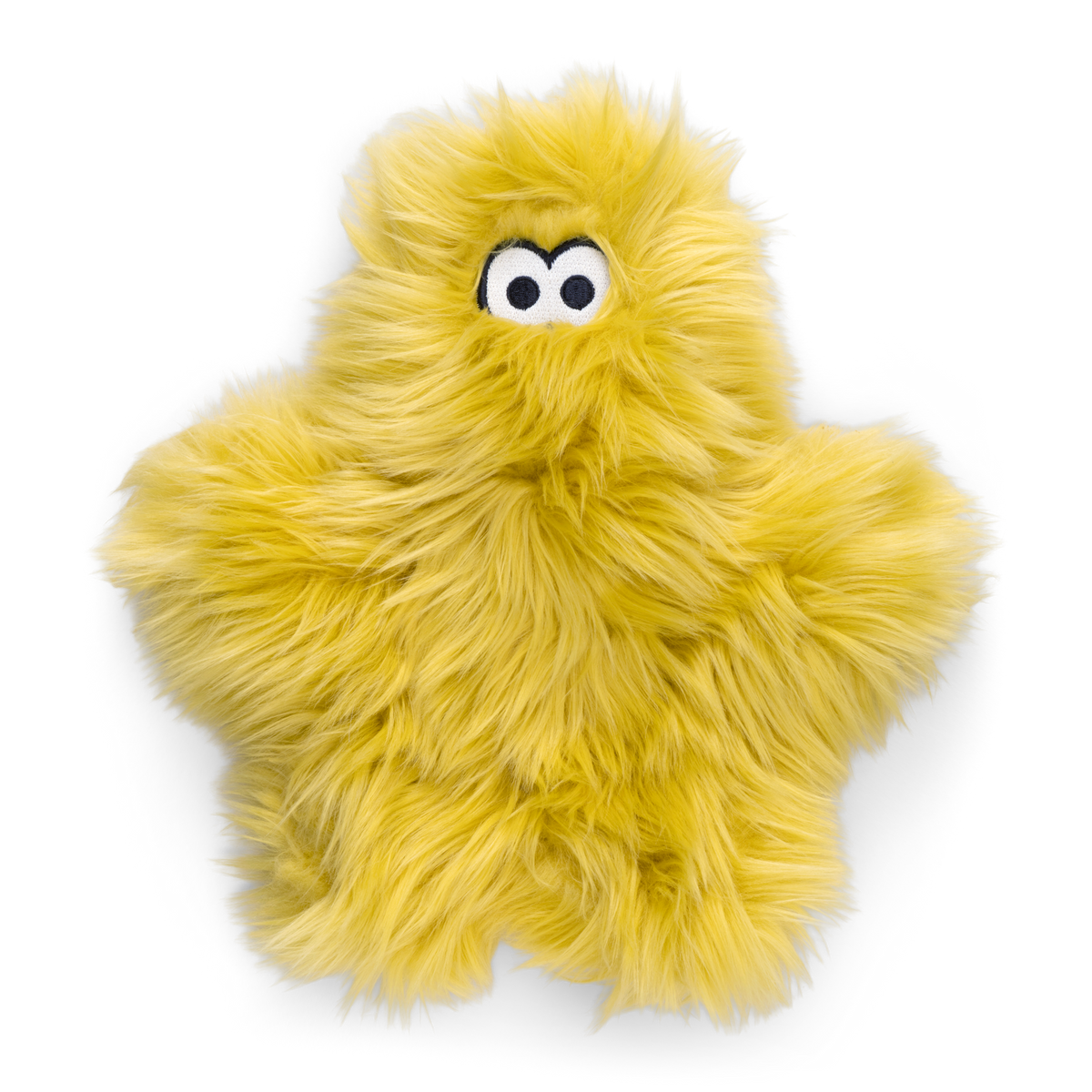 Front view of Leif Rowdies plush dog toy in citrus by West Paw