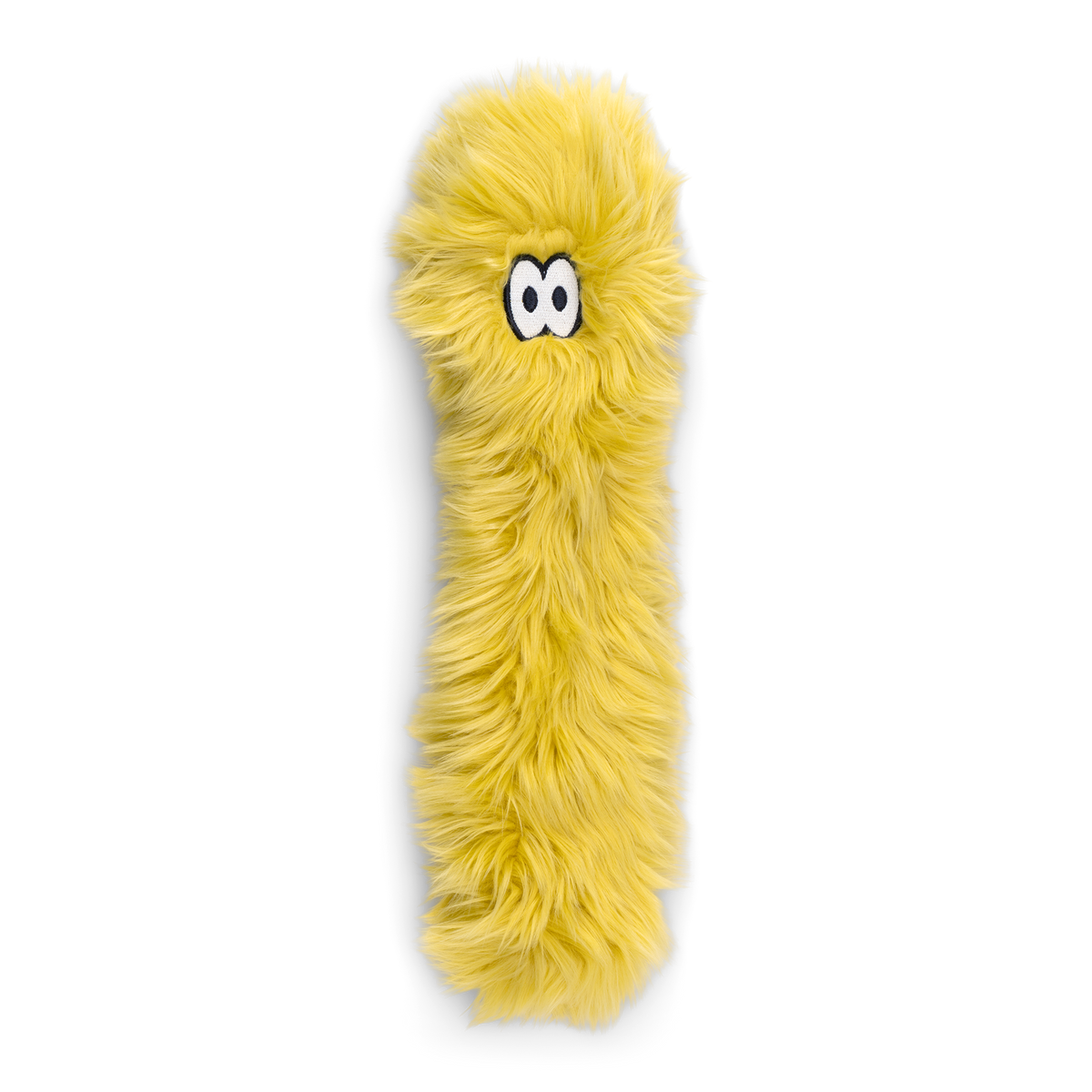Front view of Ivar Rowdies plush dog toy in citrus by West Paw