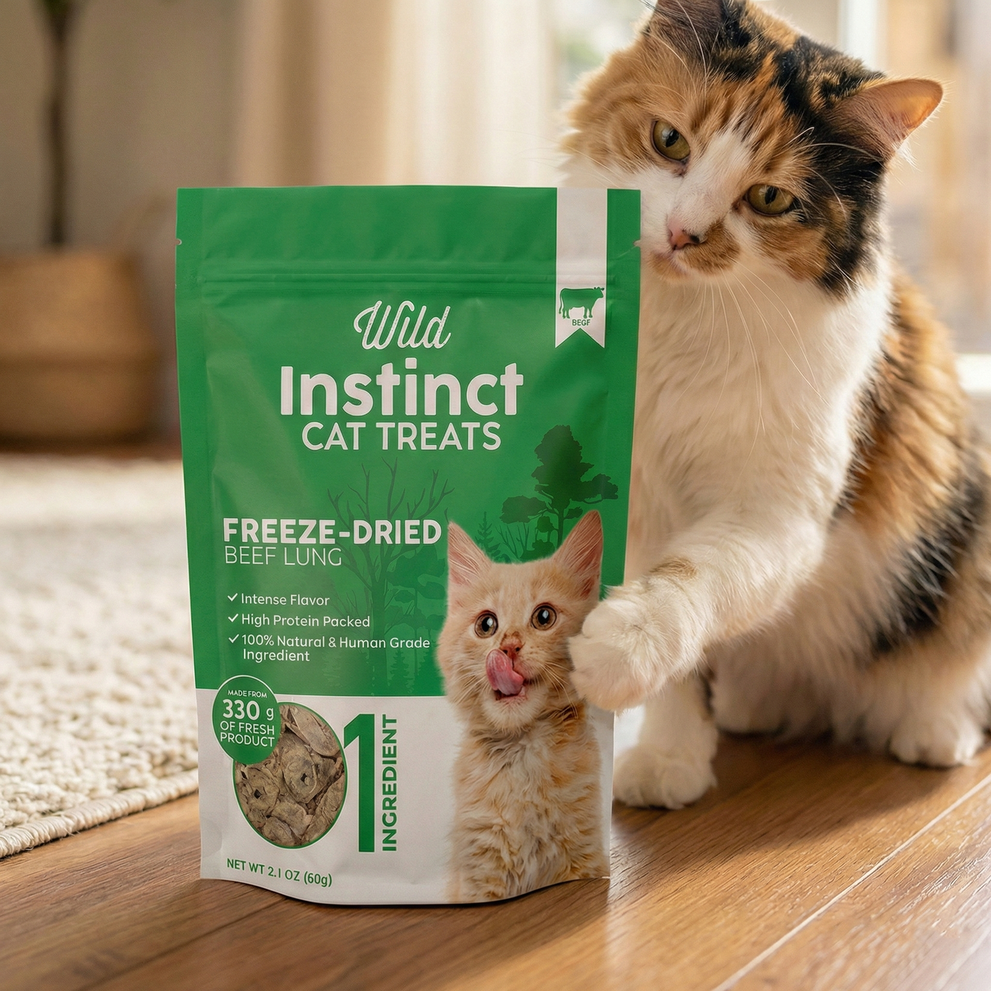 Freeze-Dried Beef Lung - Cat Treats