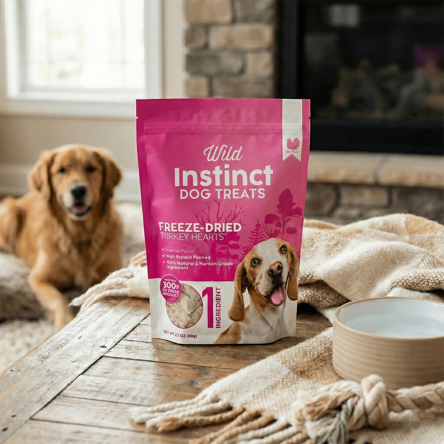 Freeze-Dried Turkey Hearts - Dog Treats