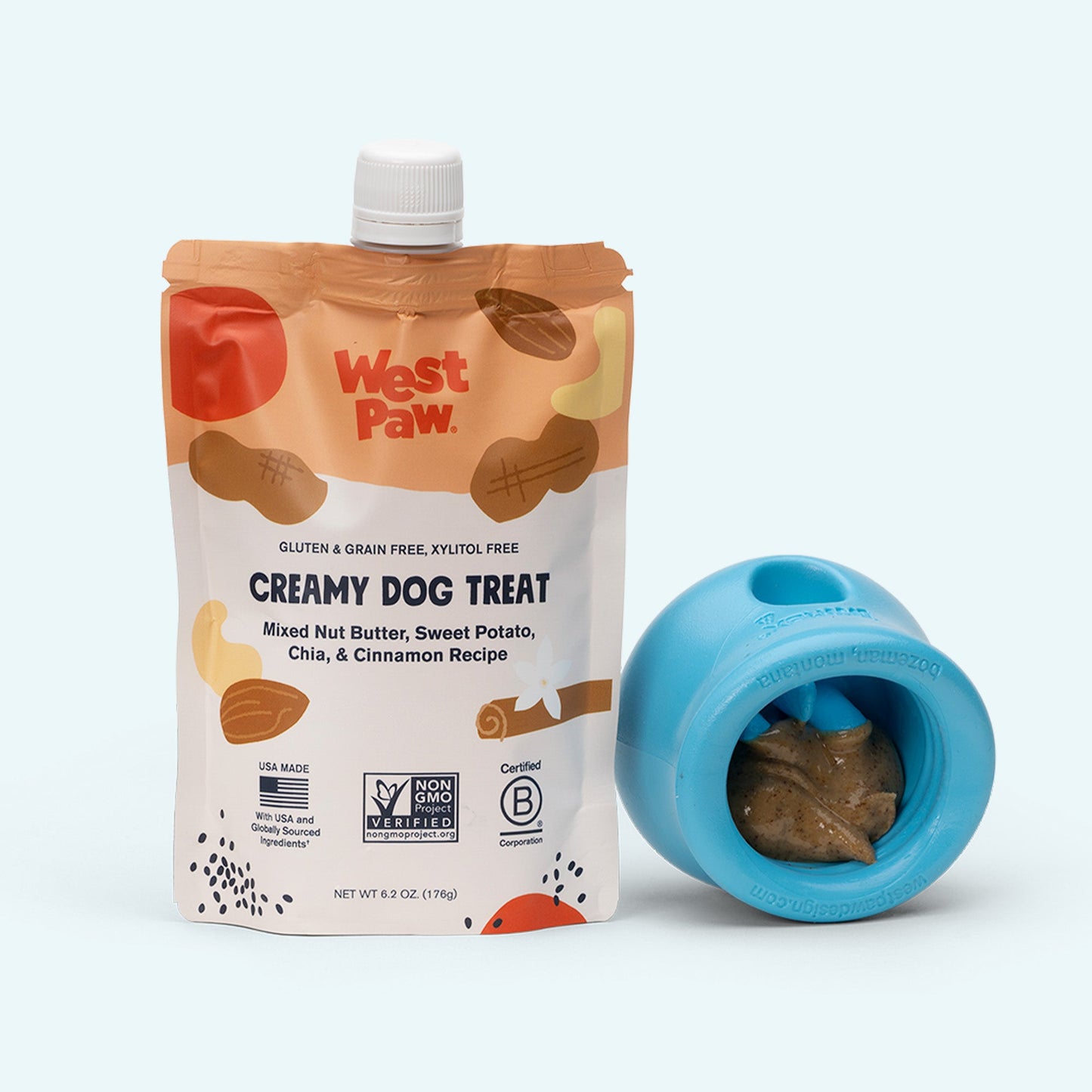 Additional view of West Paw Nut Butter, Sweet Potato, & Chia Seed Creamy Dog Treat