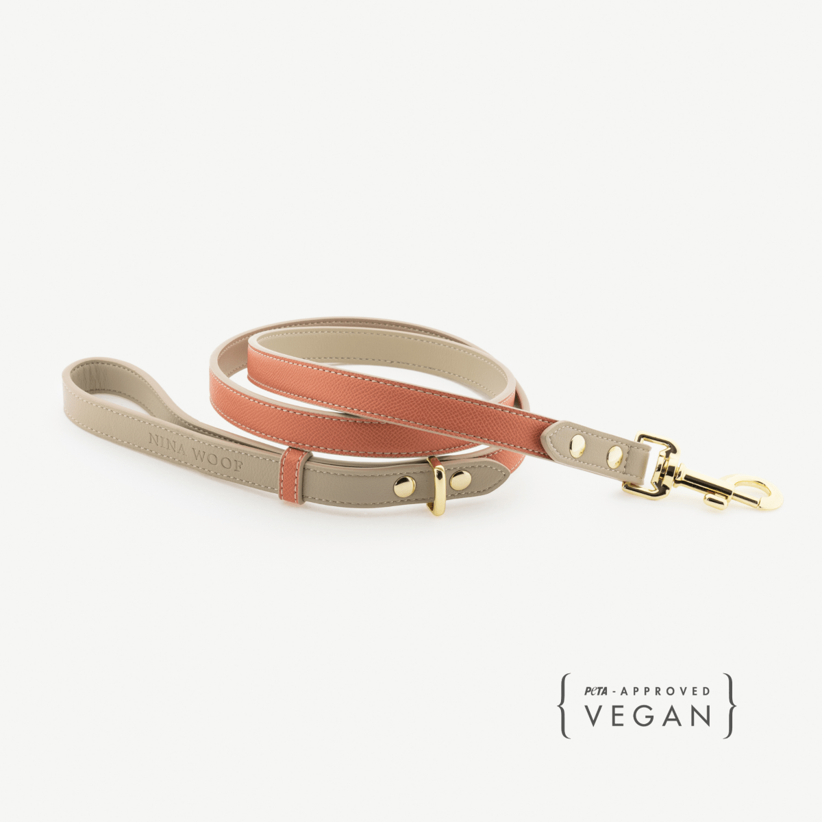 Información de la Vegan Leather Leash de 4 pies de Nina Woof