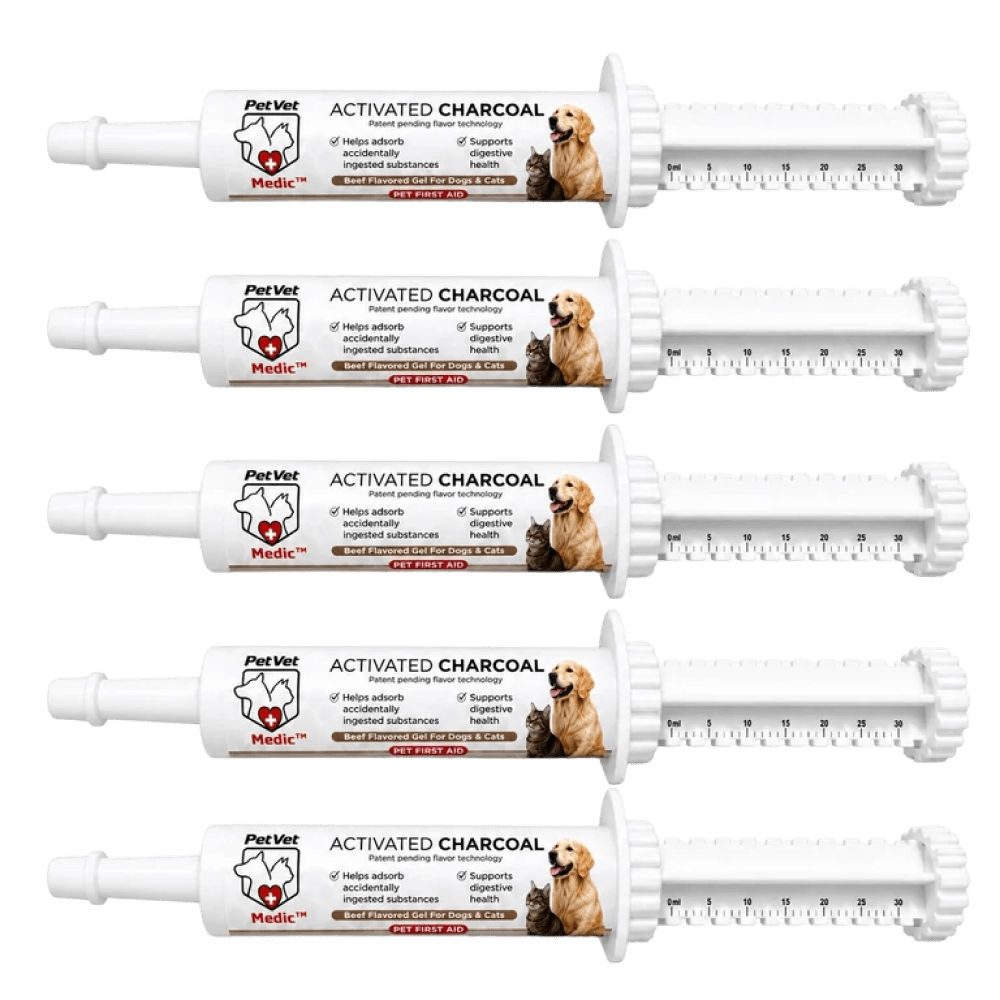 Paquete y opciones de tamaño de PetVet Medic® Jeringa de carbón activado para perros y gatos - 30 mL