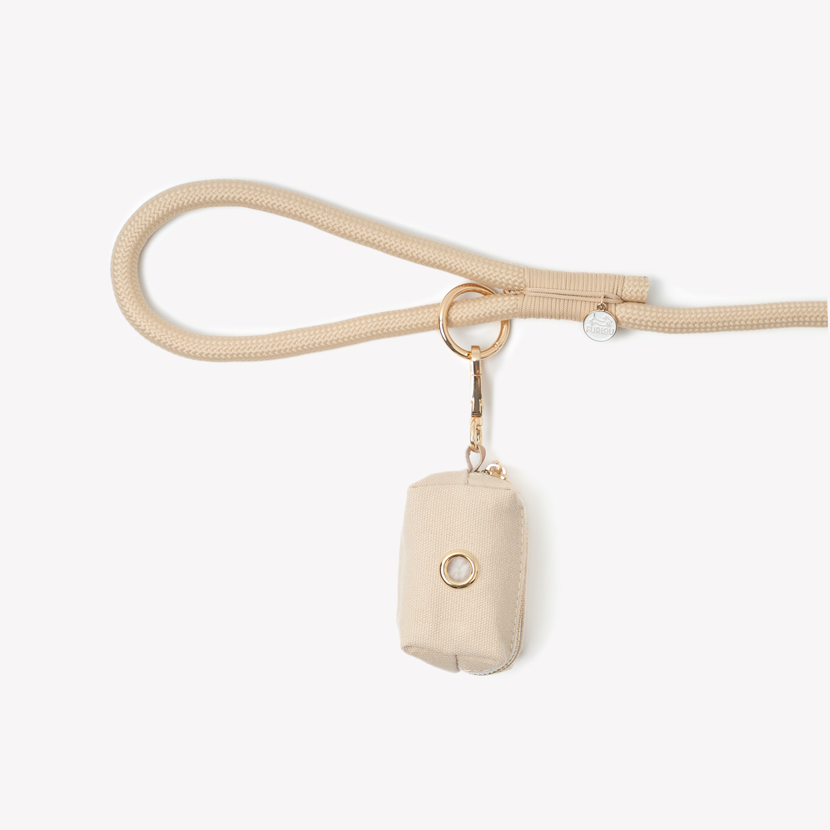 FURLOU Poop Bag Holder - Tan product view