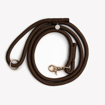 FURLOU Braided Rope Leash in brown