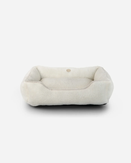 Furry Sleeper Dog Bed - Beige