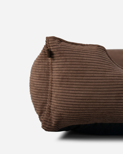 Fancy Corduroy Sleeper Dog Bed - Brown