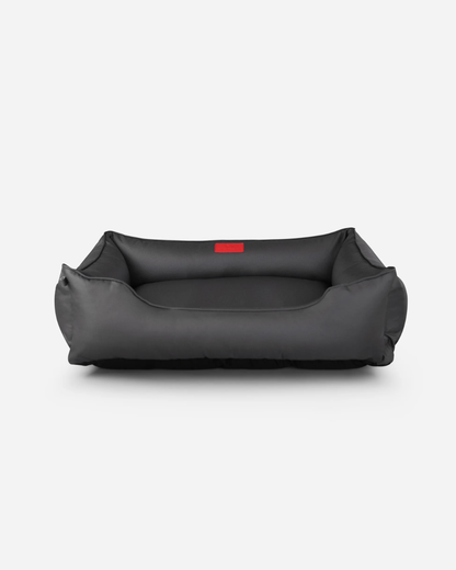 Black Waterproof Sleeper Dog Bed on white