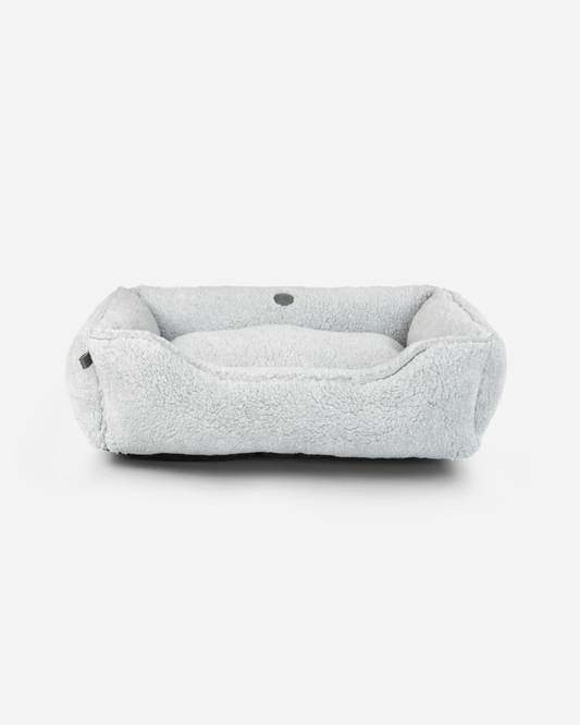 Furry Sleeper Dog Bed - Gray
