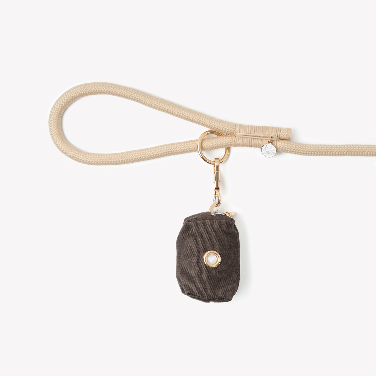 FURLOU Poop Bag Holder - Brown product view