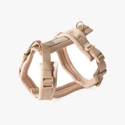 FURLOU Comfort Dog Harness in tan on a white background