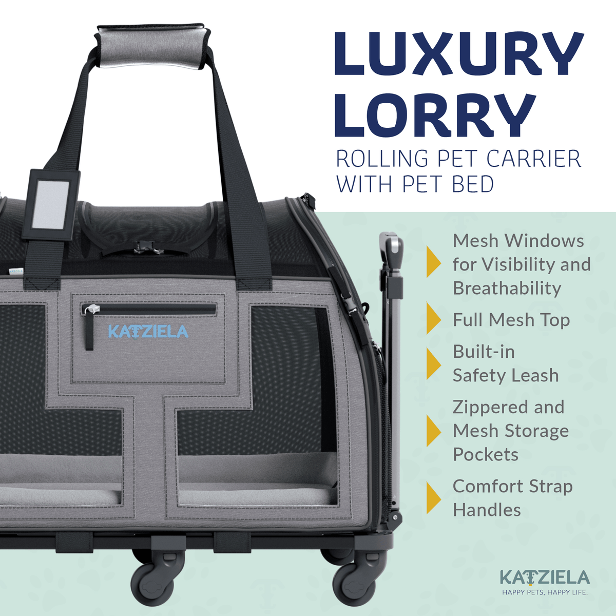 Luxury Lorry - transportín con ruedas para mascotas