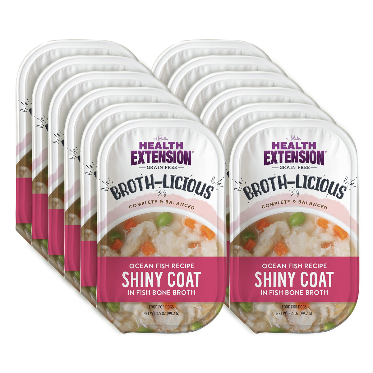 Health Extension Broth-Licious Ocean Fish Shiny Coat Recipe for adult dogs