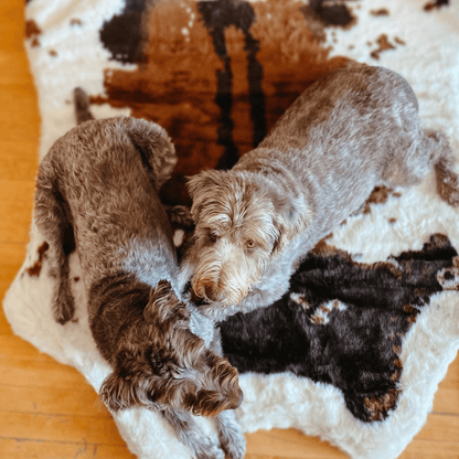 Additional view of PupRug® Animal Print Memory Foam Dog Bed - Brown Faux Cowhide — view 7