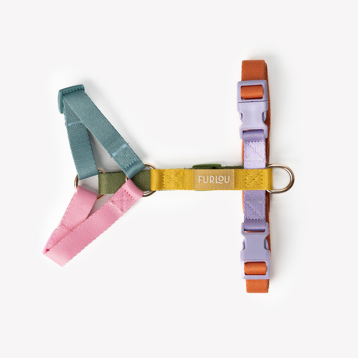 Rainbow FURLOU dog harness product view