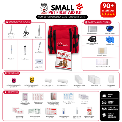 PetVet Medic® Small Pet First Aid Kit - 90+ Piece product feature image 2 of 8