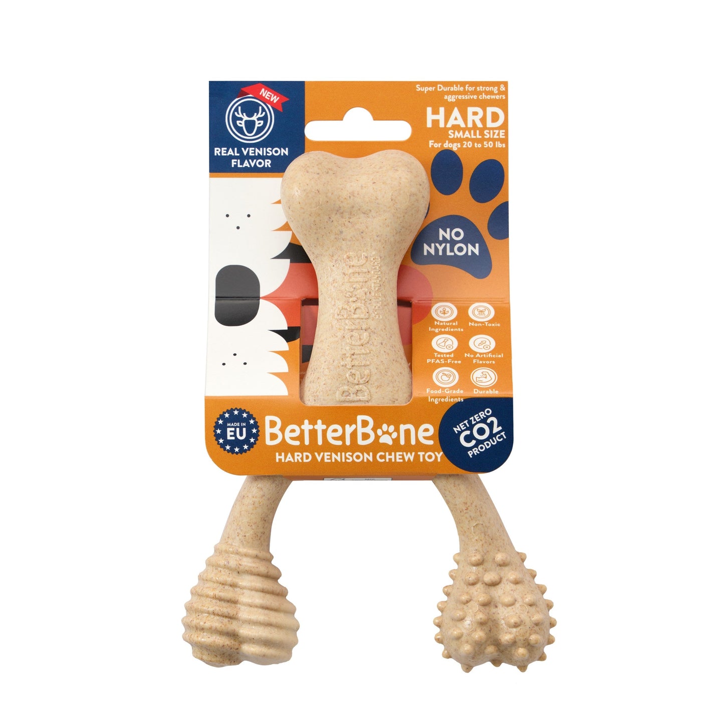 BetterBone hard chew toy for dogs with packaging on a white background