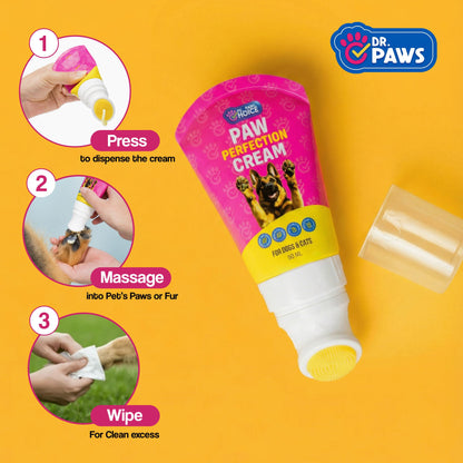 "Crema Pata Perfecta" – Protector y Bálsamo Curativo para Patas de Perro con Aplicador de Punta Suave