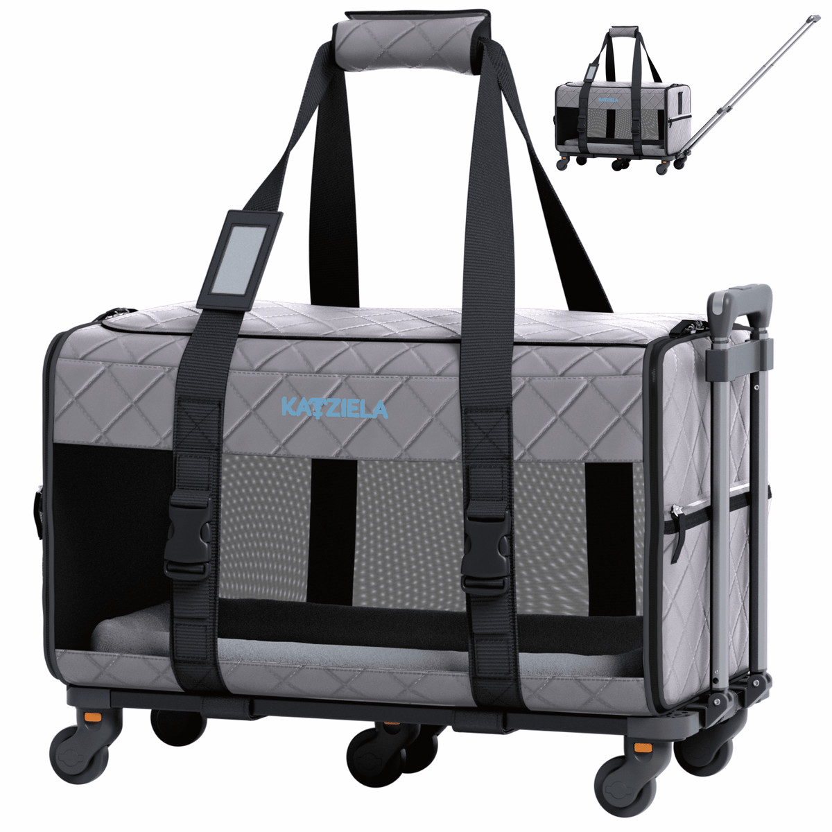 Quilted Chariot pet carrier feature graphic