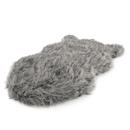 Additional view of PupRug® Faux Fur Orthopedic Dog Bed - Curve Charcoal Grey — view 7