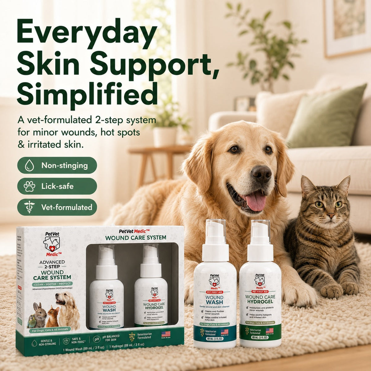 PetVet Medic® 2-Step HOCl Wound Care System product feature image 2 of 4