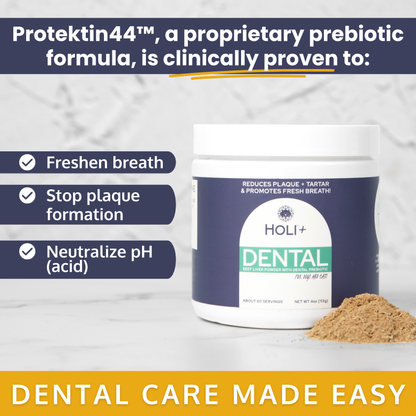 Suplemento para la salud dental de perros con prebióticos Protektin44™