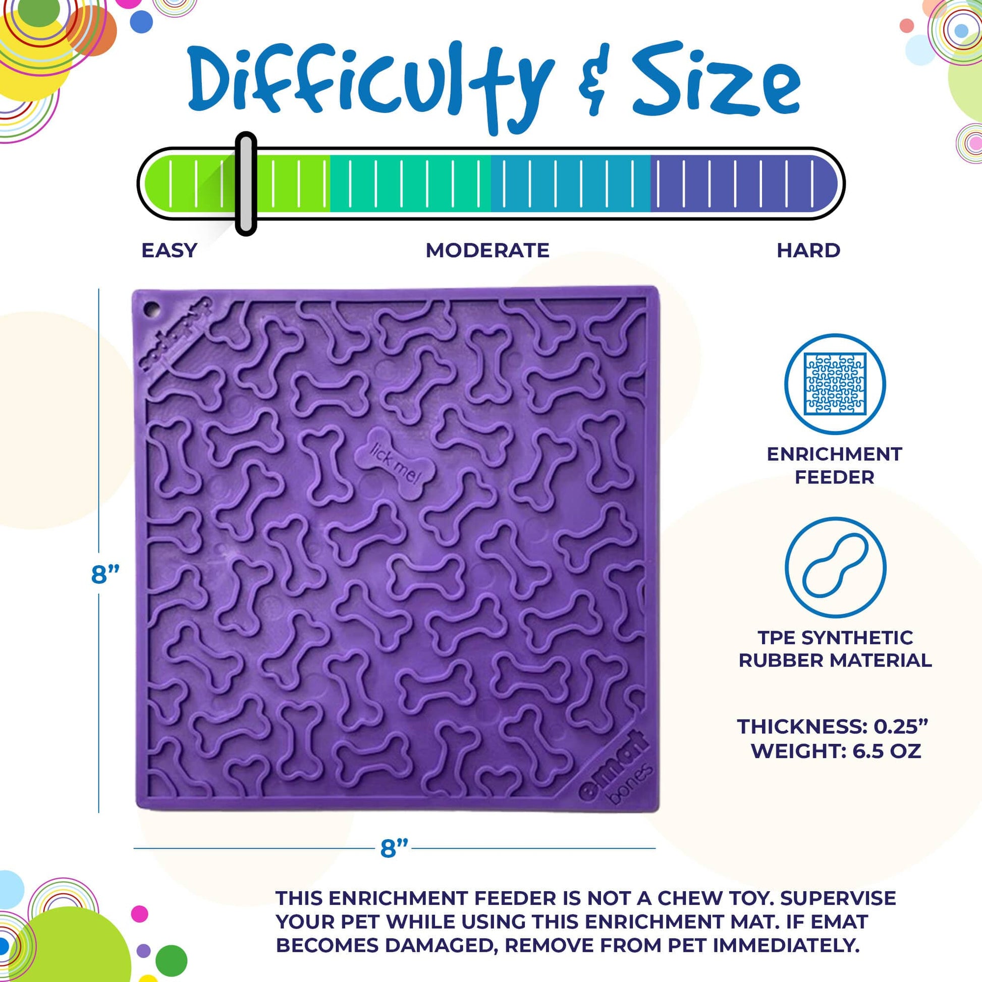SodaPup Bones eMat difficulty and size guide