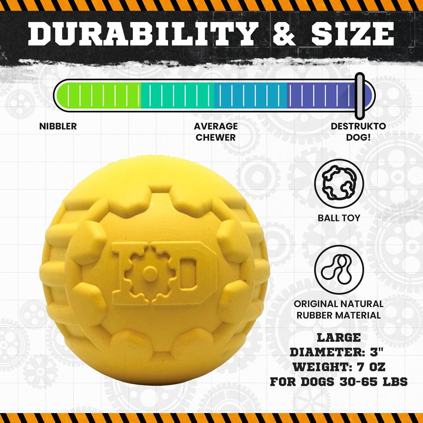 Industrial Rubber Dog Ball for Heavy Chewers