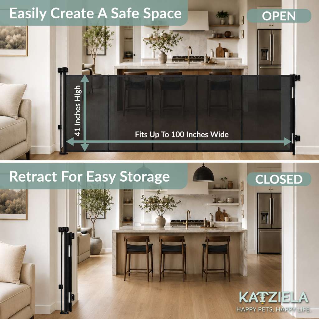 Additional view of PawBarrier Retractable Mesh Gate - Extra Tall 41 in — view 4