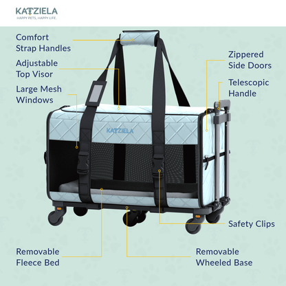 Quilted Chariot telescopic handle information graphic
