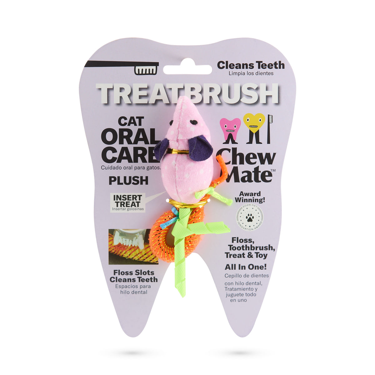 Plush Oral Care Floss & Treat Toothbrush Toy for Cats - Single product detail 5