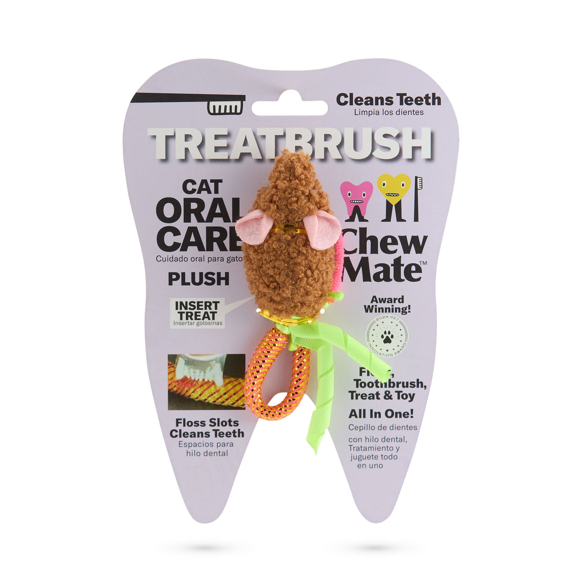 Plush Oral Care Floss & Treat Toothbrush Toy for Cats - Single product detail 7