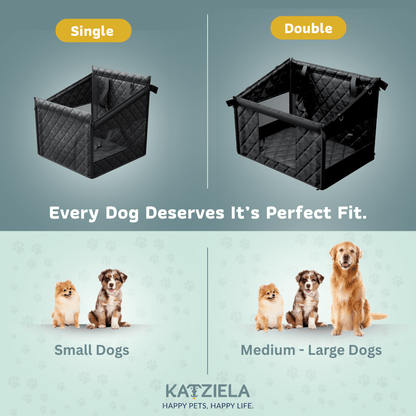 Katziela Double-Seat Dog Car Seat Cover