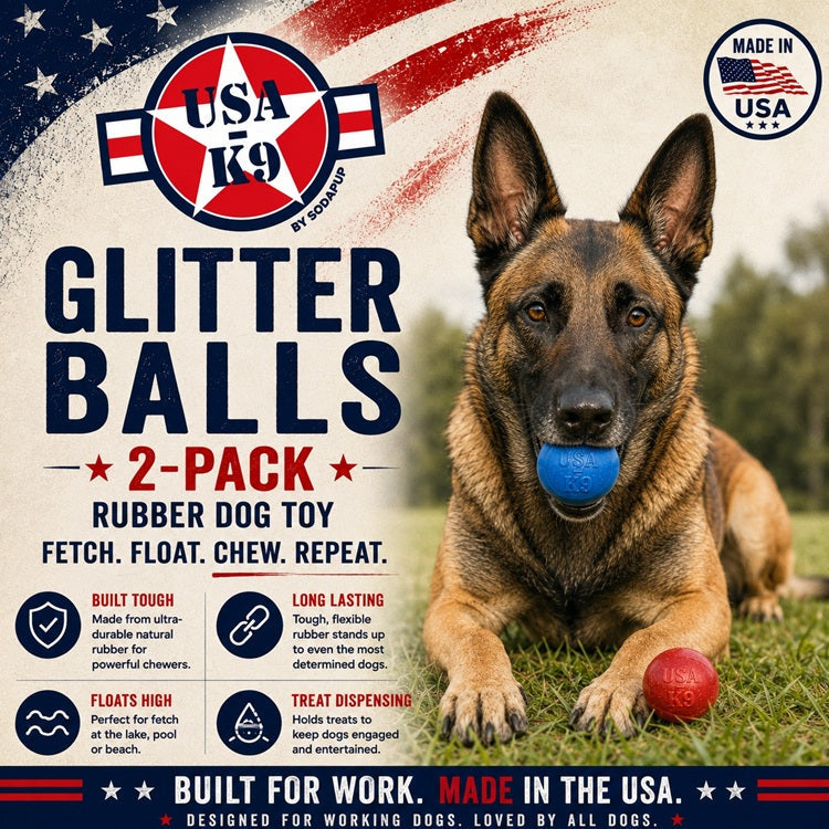 Additional view of Red & Blue Glitter Ball Dog Toy - 2 Pack — view 2