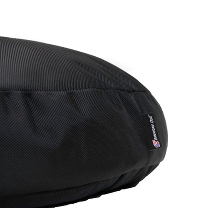 Close-up of durable black Armor fabric