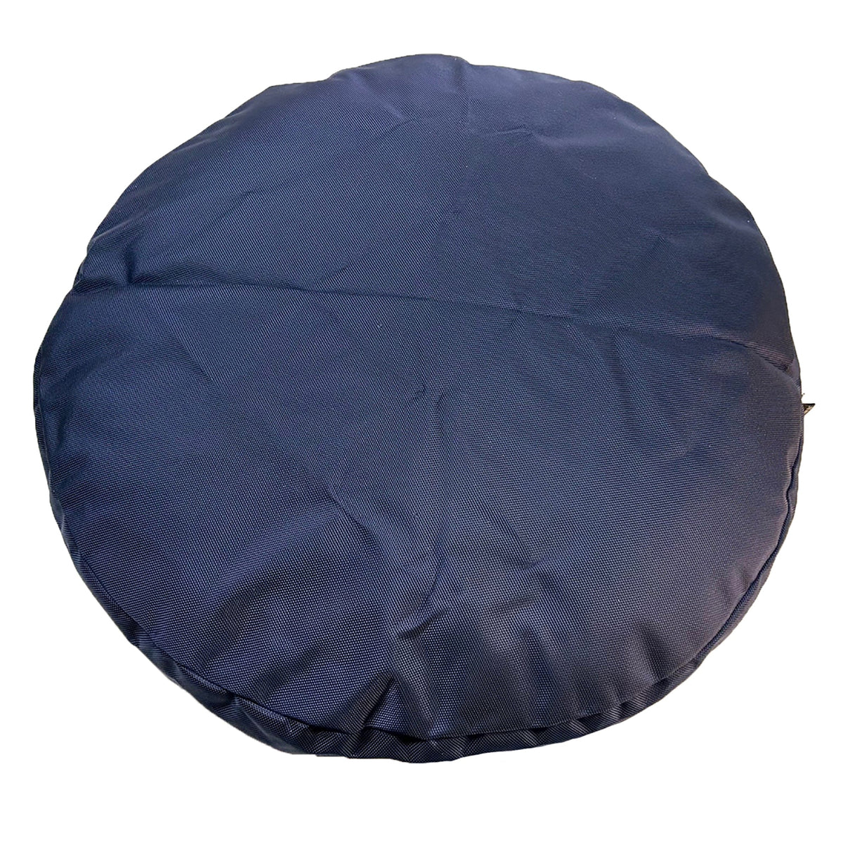 Navy Round Armor Dog Bed