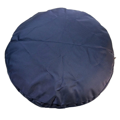 Navy Round Armor Dog Bed