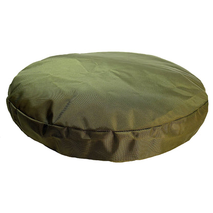 Olive Round Armor Dog Bed