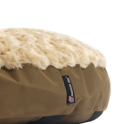 Round Furvana™ Dog Bed — vista lateral
