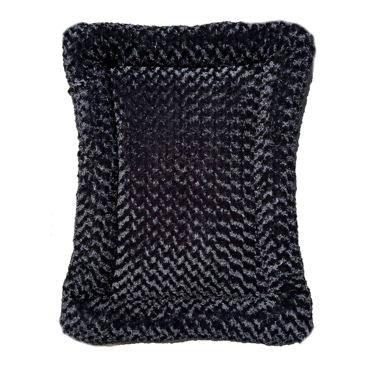 Furvana™ Cloud Rectangle Bolstered Dog Bed black color view