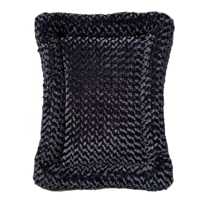Furvana™ Cloud Rectangle Bolstered Dog Bed black color view