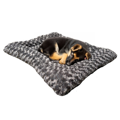 Furvana™ Cloud Rectangle Bolstered Dog Bed charcoal color view