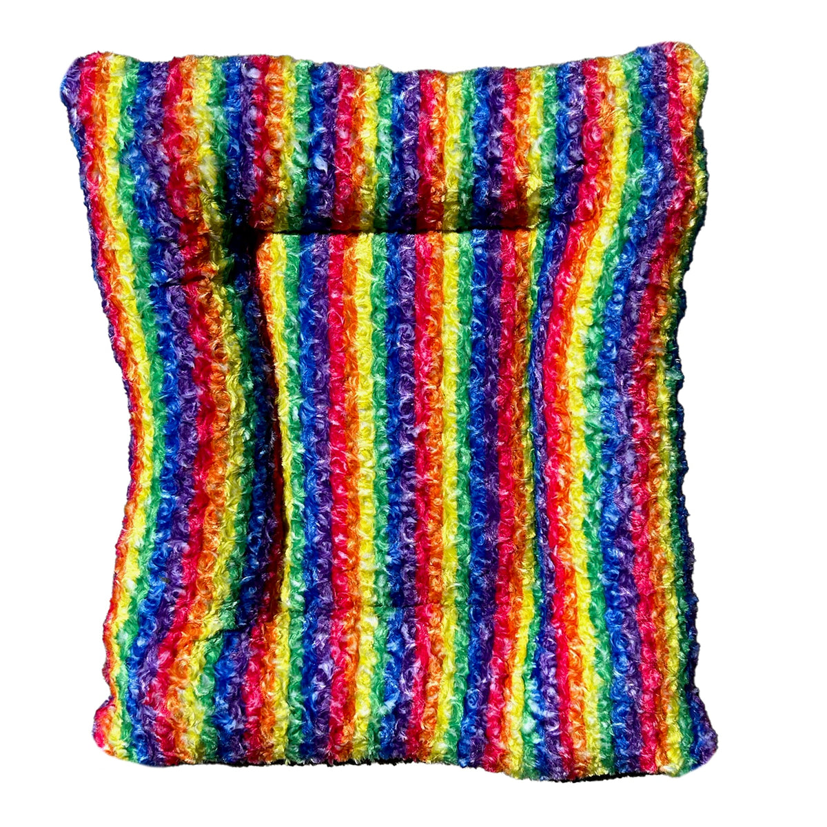 Furvana™ Cloud Rectangle Bolstered Dog Bed rainbow color view