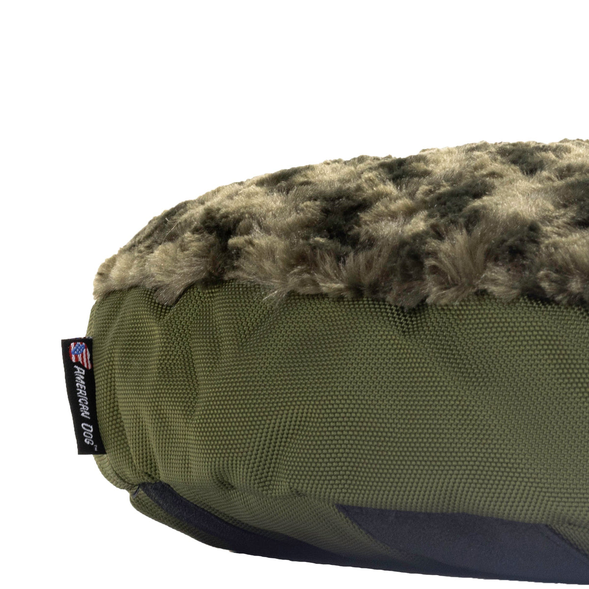 Round Furvana™ Dog Bed — variante Olive