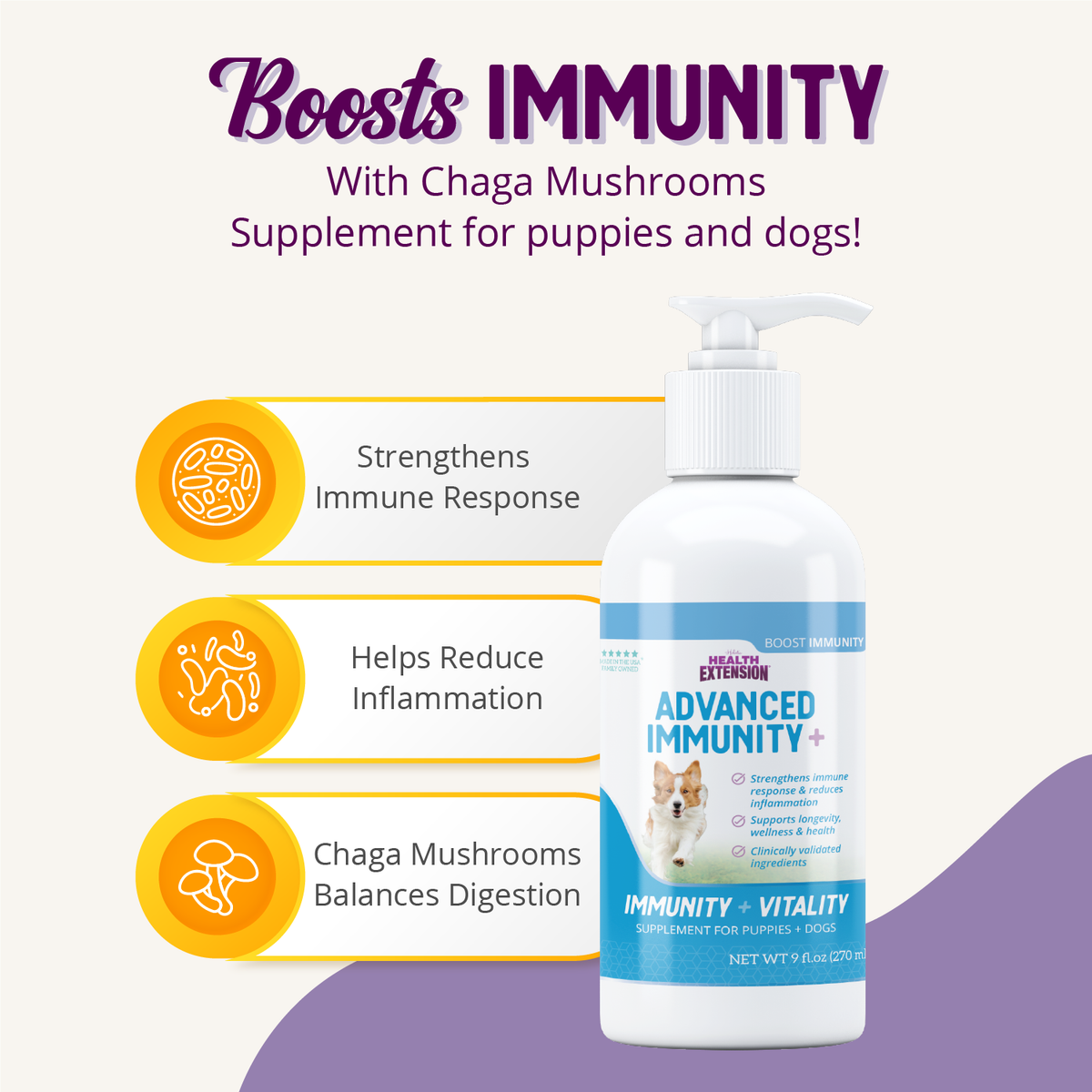 Health Extension Advanced Immunity+ information graphic