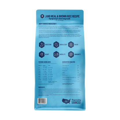 Health Extension Lamb Meal with Rice dog food back package